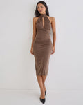 Anezka Midi Dress in Bitter Chocolate