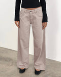 Low Rise Roomy Jeans in Pebble