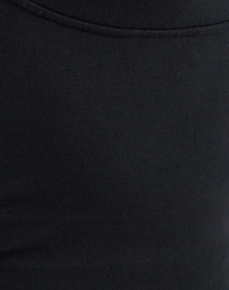 Fara Top with Beads in Jersey Black