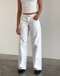 Low Rise Parallel Jeans in True White