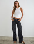 Low Rise Relaxed Cargo Jeans in Vintage Black