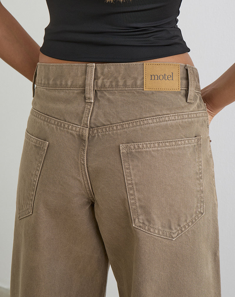 Low Rise Roomy Jeans in Bronze