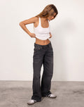 Low Rise Parallel Jeans in Vintage Black