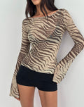Tineko Long Sleeve Top in Wild Animal Neutral